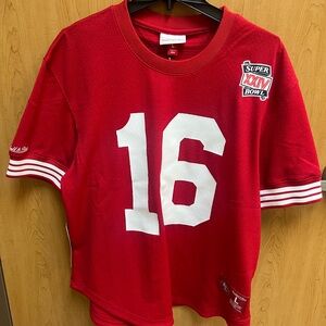 Authentic Joe Montana Mitchell &. Ness Superbowl 24 Throwback Jersey NWT
